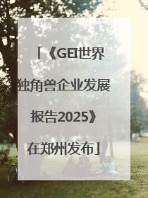 《GEI世界独角兽企业发展报告2025》在郑州发布