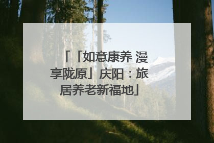 「如意康养 漫享陇原」庆阳：旅居养老新福地