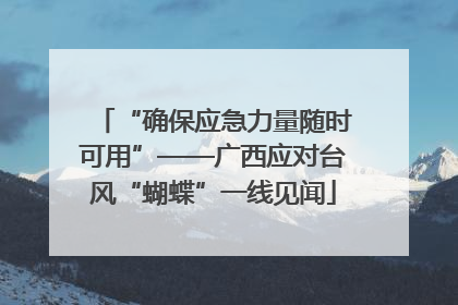 “确保应急力量随时可用”——广西应对台风“蝴蝶”一线见闻