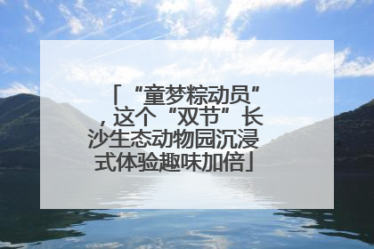 “童梦粽动员”，这个“双节”长沙生态动物园沉浸式体验趣味加倍