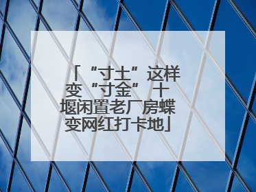 “寸土”这样变“寸金” 十堰闲置老厂房蝶变网红打卡地
