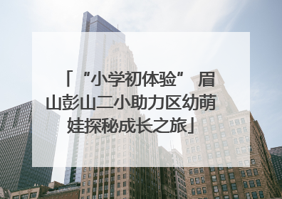 “小学初体验” 眉山彭山二小助力区幼萌娃探秘成长之旅