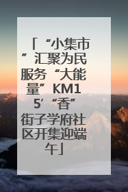 “小集市”汇聚为民服务“大能量”KM15′“香”街子学府社区开集迎端午