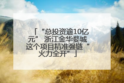 “总投资逾10亿元” 浙江金华婺城这个项目精准强链“火力全开”
