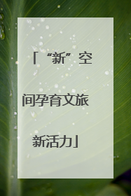 “新”空间孕育文旅新活力