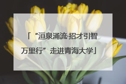 “洹泉涌流·招才引智万里行”走进青海大学