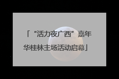 “活力夜广西”嘉年华桂林主场活动启幕