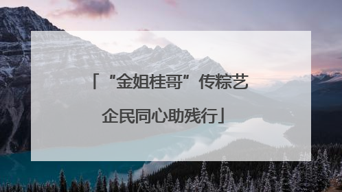 “金姐桂哥”传粽艺 企民同心助残行