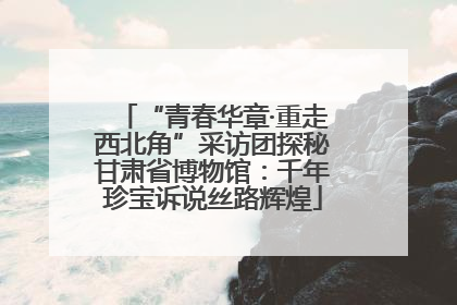 “青春华章·重走西北角”采访团探秘甘肃省博物馆：千年珍宝诉说丝路辉煌