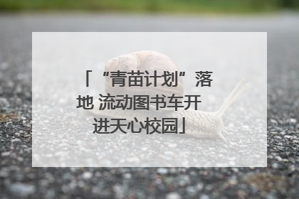 “青苗计划”落地 流动图书车开进天心校园