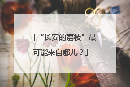 “长安的荔枝”最可能来自哪儿？