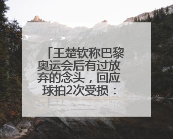 王楚钦称巴黎奥运会后有过放弃的念头，回应球拍2次受损：怕球拍再坏用副板练习