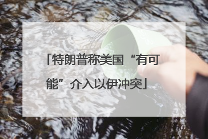 特朗普称美国“有可能”介入以伊冲突