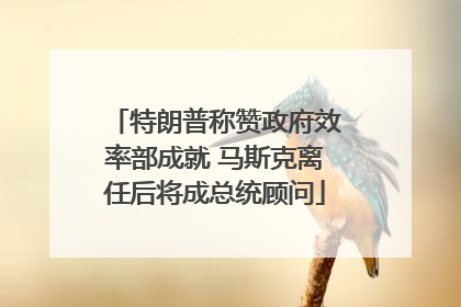 特朗普称赞政府效率部成就 马斯克离任后将成总统顾问