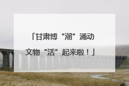 甘肃博“潮”涌动 文物“活”起来啦！
