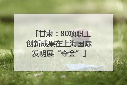 甘肃：80项职工创新成果在上海国际发明展“夺金”