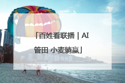 百姓看联播｜AI管田 小麦躺赢