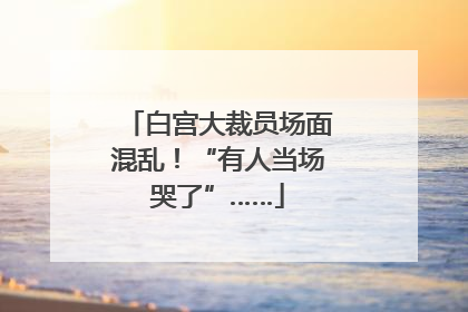 白宫大裁员场面混乱！“有人当场哭了”……