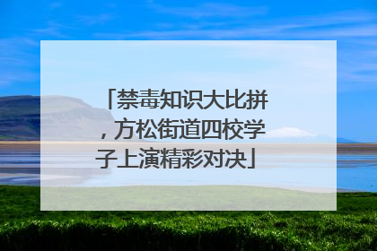 禁毒知识大比拼，方松街道四校学子上演精彩对决