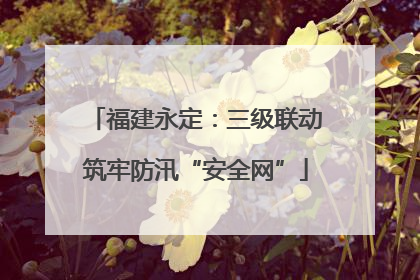 福建永定：三级联动筑牢防汛“安全网”