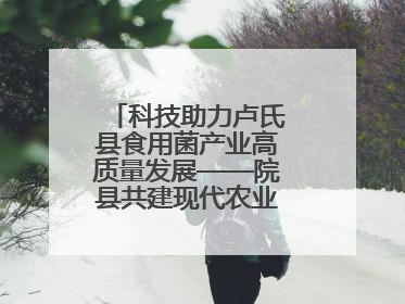 科技助力卢氏县食用菌产业高质量发展——院县共建现代农业科技示范县