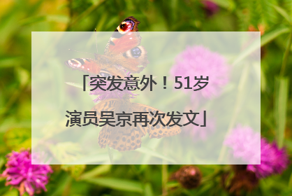 突发意外！51岁演员吴京再次发文