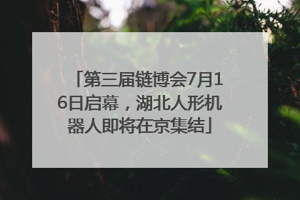 第三届链博会7月16日启幕，湖北人形机器人即将在京集结