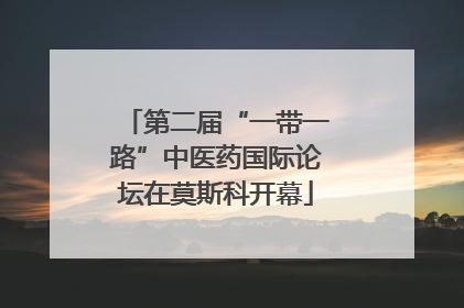 第二届“一带一路”中医药国际论坛在莫斯科开幕
