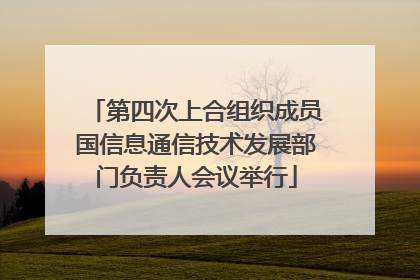 第四次上合组织成员国信息通信技术发展部门负责人会议举行