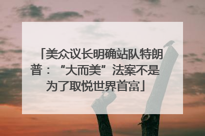 美众议长明确站队特朗普：“大而美”法案不是为了取悦世界首富