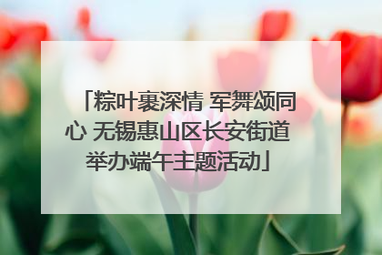 粽叶裹深情 军舞颂同心 无锡惠山区长安街道举办端午主题活动