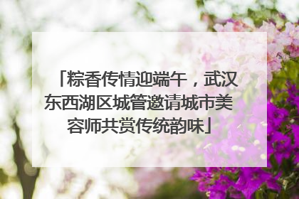 粽香传情迎端午，武汉东西湖区城管邀请城市美容师共赏传统韵味