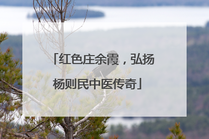 红色庄余霞，弘扬杨则民中医传奇