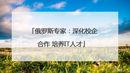 俄罗斯专家：深化校企合作 培养IT人才