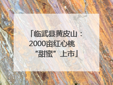 临武县黄皮山：2000亩红心桃“甜蜜”上市