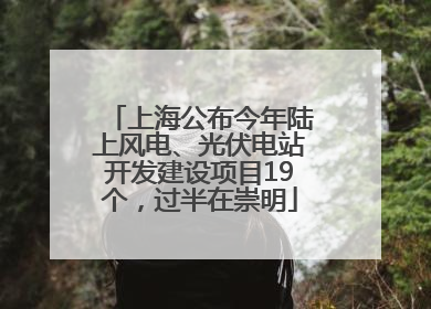 上海公布今年陆上风电、光伏电站开发建设项目19个，过半在崇明