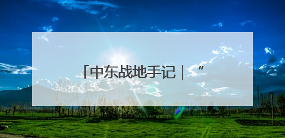 中东战地手记｜“几十年过去了，我们没有变得更安全”