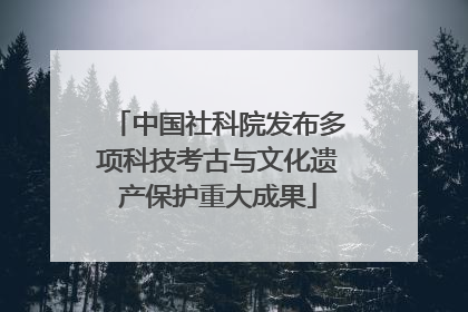中国社科院发布多项科技考古与文化遗产保护重大成果