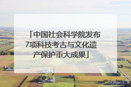 中国社会科学院发布7项科技考古与文化遗产保护重大成果