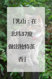 乳山：在北纬37度做出独特茶香