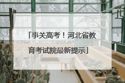 事关高考！河北省教育考试院最新提示