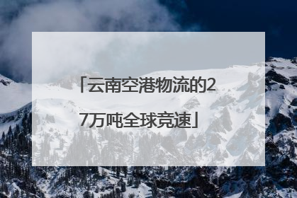 云南空港物流的27万吨全球竞速