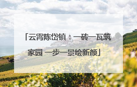 云霄陈岱镇：一砖一瓦筑家园 一步一景绘新颜