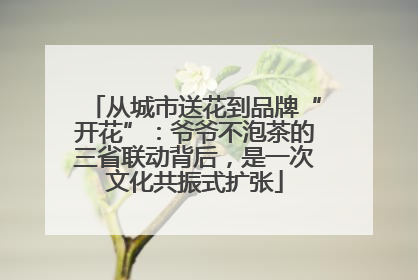 从城市送花到品牌“开花”：爷爷不泡茶的三省联动背后，是一次文化共振式扩张