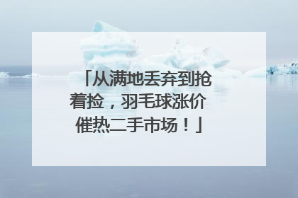 从满地丢弃到抢着捡，羽毛球涨价催热二手市场！