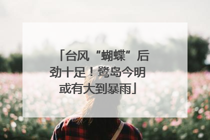台风“蝴蝶”后劲十足！鹭岛今明或有大到暴雨