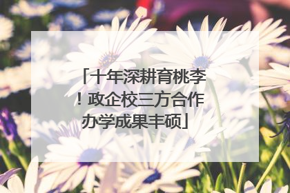 十年深耕育桃李！政企校三方合作办学成果丰硕