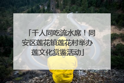 千人同吃流水席！同安区莲花镇莲花村举办莲文化赏鉴活动