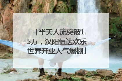 半天人流突破1.5万，汉阳恒达欢乐世界开业人气爆棚