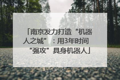 南京发力打造“机器人之城”：用3年时间“强攻”具身机器人